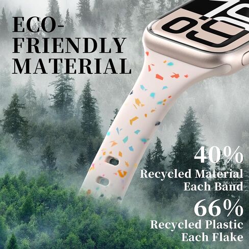 Thin Sport Silicone Band for Apple Watch Bands for Women 40mm 41mm 38mm 42mm-S10, Slim Dressy Waterproof Recycled Plastic iWatch Bands for Apple Watch Series 10 Band 9 SE 8 7 6 5 4 3, Black in Saudi Arabia