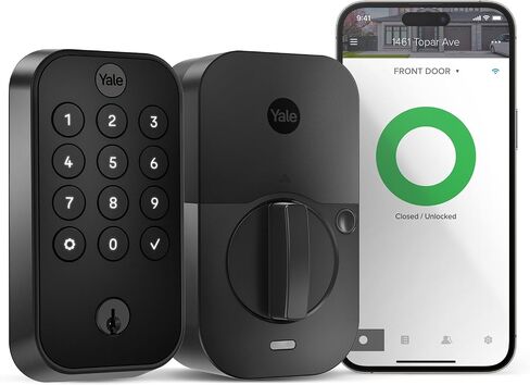 Yale Assure Lock 2 Deadbolt, Black Suede Smart Keyless Entry Door Lock with Wi-Fi Connected Keypad for Code Entry and Remote Access, YRD450-WF1-BSP in Saudi Arabia