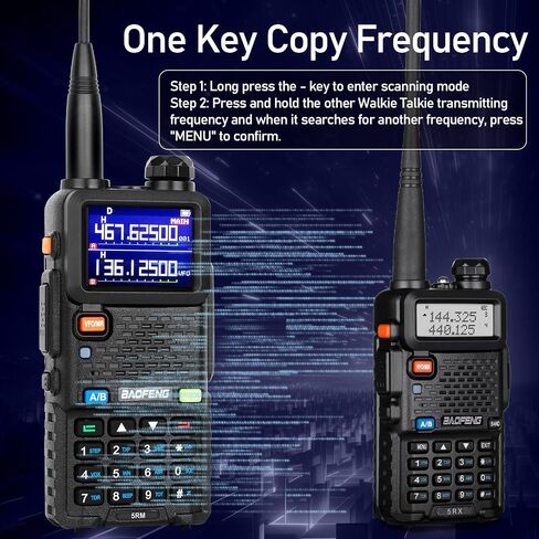 BAOFENG 5RM 10W Long Range Ham Radio – Upgraded UV-5R Handheld NOAA Weather Receiver, 2500mAh Rechargeable Battery, USB-C Charging, 999CH (2 Pack) in Saudi Arabia