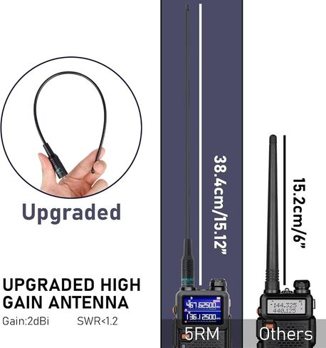 BAOFENG 5RM 10W Long Range Ham Radio – Upgraded UV-5R Handheld NOAA Weather Receiver, 2500mAh Rechargeable Battery, USB-C Charging, 999CH (2 Pack) in Saudi Arabia