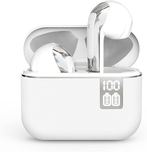True Wireless Earbuds, Bluetooth Headphones with LED Display Charging Case, Light Weight Small in-Ear Earphones, 25H Playtime, IPX4 Waterproof Headphone for Smartphone Pad Laptop(Black) in Saudi Arabia