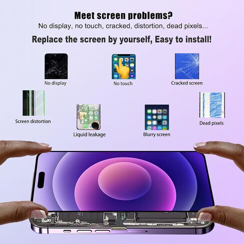 for iPhone 13 Pro Max Screen Replacement, 6.7-inch LCD COF Display (for A2484, A2641, A2644, A2645, A2643), Touch Digitizer Full Assembly with Waterproof Tape, 120Hz Promotion, Screen Protector in Saudi Arabia