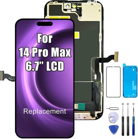 for iPhone 13 Pro Max Screen Replacement, 6.7-inch LCD COF Display (for A2484, A2641, A2644, A2645, A2643), Touch Digitizer Full Assembly with Waterproof Tape, 120Hz Promotion, Screen Protector in Saudi Arabia