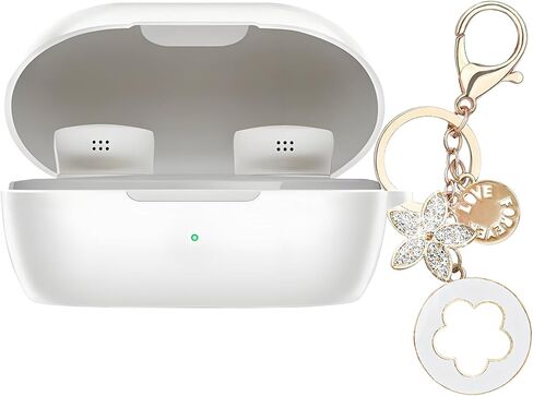 تغطية العلبة متوافقة مع سماعات أذن Bose New Headcomfort ، بشرة واقية من السيليكون الناعمة مع إكسسوارات سلسلة مفاتيح بلينغ للنساء (الوردي) in Kuwait