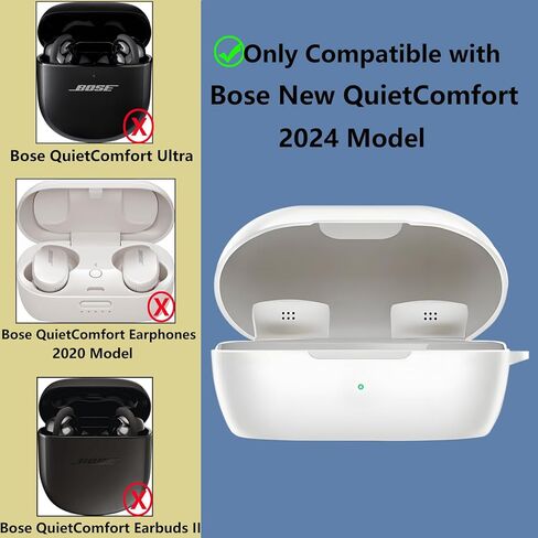تغطية العلبة متوافقة مع سماعات أذن Bose New Headcomfort ، بشرة واقية من السيليكون الناعمة مع إكسسوارات سلسلة مفاتيح بلينغ للنساء (الوردي) in Kuwait