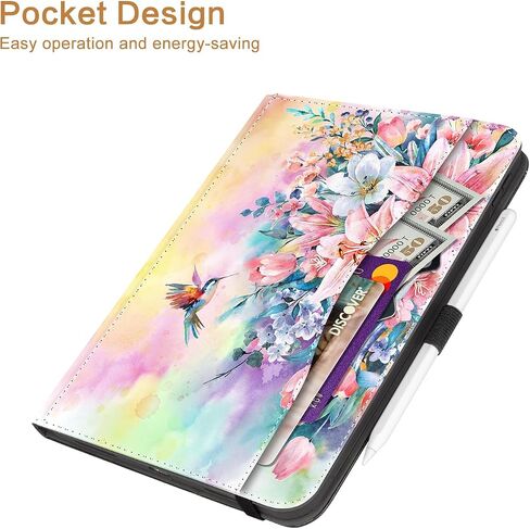 Case Vimorco Leather for iPad Air 4th/5th 10.9 Case ، iPad Air 11 6th M2 ، Case for iPad Pro 11 inch 4th/3rd/2nd/1st ، حامل قلم رصاص ومقبض وجيب ، واقي من الحامل المتعدد ، dragonfly in Kuwait