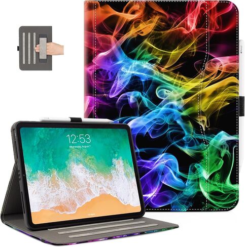 Case Vimorco Leather for iPad Air 4th/5th 10.9 Case ، iPad Air 11 6th M2 ، Case for iPad Pro 11 inch 4th/3rd/2nd/1st ، حامل قلم رصاص ومقبض وجيب ، واقي من الحامل المتعدد ، dragonfly in Kuwait
