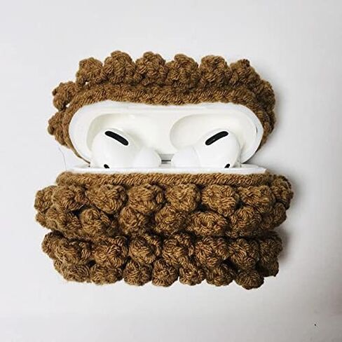 Cute Soft Handmade Fur Fluffy Raccoon Cartoon Animals Case Animal Plush Doll Compatible with Airpods Pro&Pro 2nd Generation Cartoon Headphones Cover Girls Boys Best Gift (Red Raccoon) in Saudi Arabia