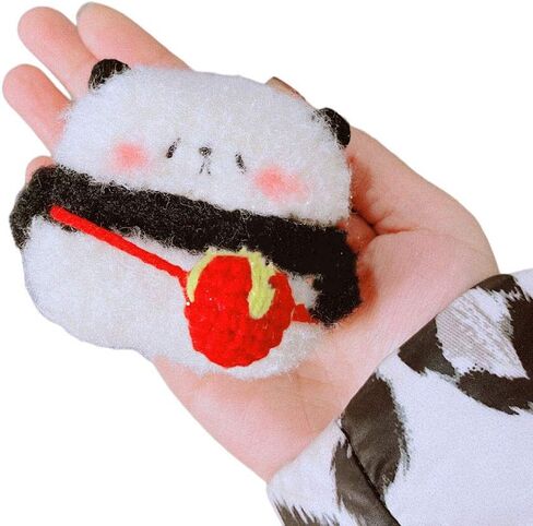 Cute Soft Handmade Fur Fluffy Raccoon Cartoon Animals Case Animal Plush Doll Compatible with Airpods Pro&Pro 2nd Generation Cartoon Headphones Cover Girls Boys Best Gift (Red Raccoon) in Saudi Arabia