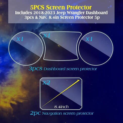 5 عبوات 2024 2025 واقي شاشة رانجلر لعام 2024 جيب رانجلر JL 2024 واقي شاشة مصارع لعام 2024 رانجلر JL 4xe ملحقات روبيكون صحارى سبورت S ويليز سبورت 2024 رانجلر JL 4xe 12.3 بوصة in Kuwait