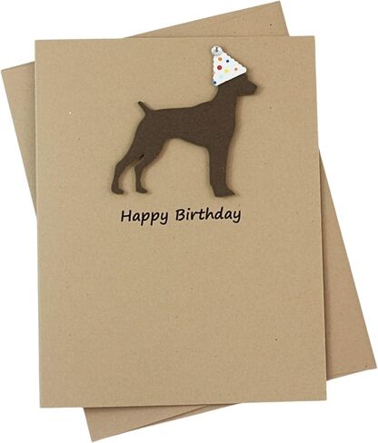 Rottweiler Birthday Card | Black Rottie Dog theme Pet Greeting cards | Confetti Party Hat in Kuwait