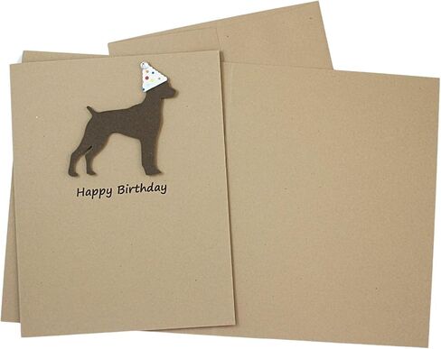 Rottweiler Birthday Card | Black Rottie Dog theme Pet Greeting cards | Confetti Party Hat in Kuwait