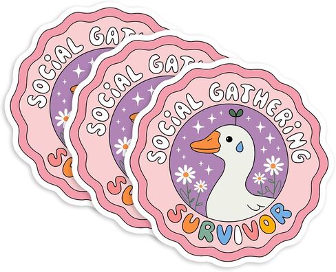 Set 3Pcs Complete and Otter Cha*s Sticker Funny Quotes Otter Cute Meme Humor Sticker Bookish Hard Hat Waterproof 3 Inches Die-Cut Vinyl for Water Bottle Laptop Phone for Friend Coworker Dad Mom in Saudi Arabia