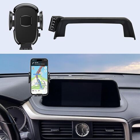 Car Phone Holder Mount Fit for Lexus RX 350 / 350L / 450h / 450hL 2016-2019, Car Dashboard Mount Compatible with 8inch Screen,Thick Cases Friendly Fit for iPhone/Android and All Smartphones in Saudi Arabia