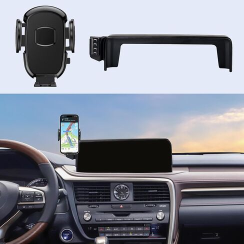 Car Phone Holder Mount Fit for Lexus RX 350 / 350L / 450h / 450hL 2016-2019, Car Dashboard Mount Compatible with 8inch Screen,Thick Cases Friendly Fit for iPhone/Android and All Smartphones in Saudi Arabia