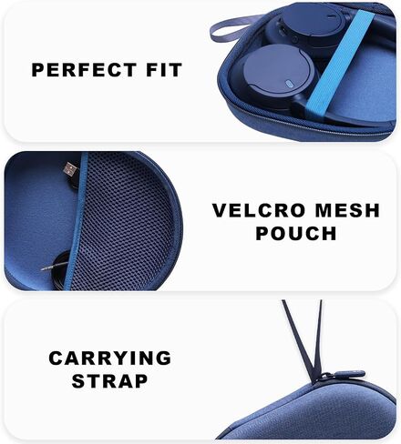 Carrying Case Compatible with Sony WH-1000XM4, WH-CH720N, WH-1000XM5, WH-CH520, ULT WEAR, WHCH710N, WH-CH510 Headphones, Travel Black Hard Shell by DR·AMIU in Saudi Arabia