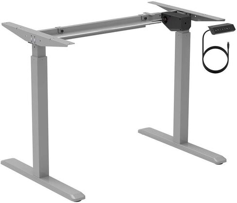 Monoprice Height Adjustable Sit-Stand Riser Table Desk Frame - Black with Electric Single Motor, Compatible with Desktops from 39 Inches Up to 63 Inches Wide - Workstream Collection in Saudi Arabia