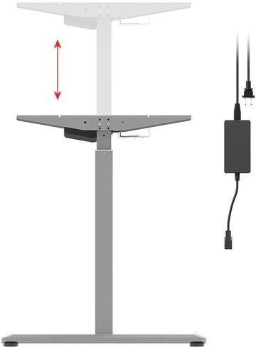 Monoprice Height Adjustable Sit-Stand Riser Table Desk Frame - Black with Electric Single Motor, Compatible with Desktops from 39 Inches Up to 63 Inches Wide - Workstream Collection in Saudi Arabia