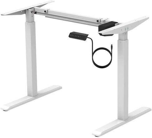 Monoprice Height Adjustable Sit-Stand Riser Table Desk Frame - Black with Electric Single Motor, Compatible with Desktops from 39 Inches Up to 63 Inches Wide - Workstream Collection in Saudi Arabia