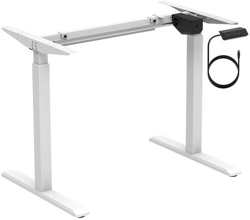 Monoprice Height Adjustable Sit-Stand Riser Table Desk Frame - Black with Electric Single Motor, Compatible with Desktops from 39 Inches Up to 63 Inches Wide - Workstream Collection in Saudi Arabia