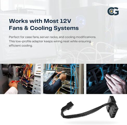 محول مروحة Coolerguys Mini 3-4 PIN (4 حزمة) in Kuwait
