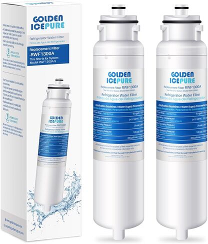 Golden Icepure RWF1300A استبدال مرشح المياه لـ Daewoo DW2042FR-09 ، DW2042FB ، Kenmore 469130 ، Aqua Crystal DW2042F-09 ، FRN-Y22D2V ، FRN-Y22D2W ، 1Pack in Kuwait