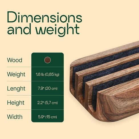 Triple Laptop Stand Vertical Laptop Holder - Vertical Laptop Stand for Desk - Laptop Holder - Handmade of Natural Wood (Triple Walnut) in Kuwait