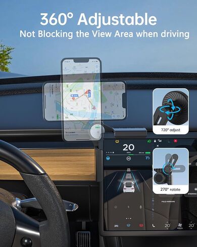 for Qi2 15W Tesla Phone Charger Magnetic,Wireless Charging Phone Holder for Tesla Model Y/3 Accessories Tesla Phone Mount Charger for iPhone 16 Pro Max Plus 15 14 13 12 Series in Saudi Arabia