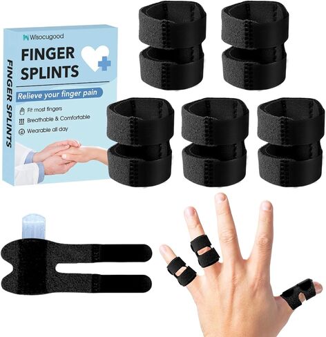 5 Pcs Thumb Finger Splint,Trigger Finger Splints,Finger Brace,Injured Mallet Finger,Broken Fingers Straightening,Pain Relief,Arthritis or Support for Fingers,Suitable for thumb, Index, Middle, Ring, Pinky Finger (Pink) in Saudi Arabia