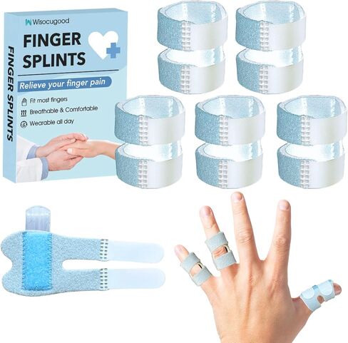 5 Pcs Thumb Finger Splint,Trigger Finger Splints,Finger Brace,Injured Mallet Finger,Broken Fingers Straightening,Pain Relief,Arthritis or Support for Fingers,Suitable for thumb, Index, Middle, Ring, Pinky Finger (Pink) in Saudi Arabia
