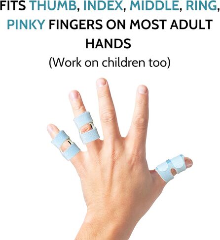 5 Pcs Thumb Finger Splint,Trigger Finger Splints,Finger Brace,Injured Mallet Finger,Broken Fingers Straightening,Pain Relief,Arthritis or Support for Fingers,Suitable for thumb, Index, Middle, Ring, Pinky Finger (Pink) in Saudi Arabia