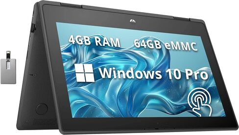 HP Newest 11.6" HD Laptop, Windows 11, Intel Celeron Quad-Core Processor Up to 2.60GHz, 4GB RAM, 64GB SSD, Webcam, Dale White (Renewed) in Saudi Arabia