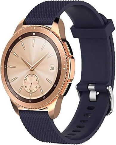 Replacement for Samsung Galaxy Watch (42mm) Bands, 20mm Galaxy Watch Band Silicone Replacement Bracelet Strap fit Samsung Galaxy Watch SM-R810 Smart Watch Small Black in Saudi Arabia