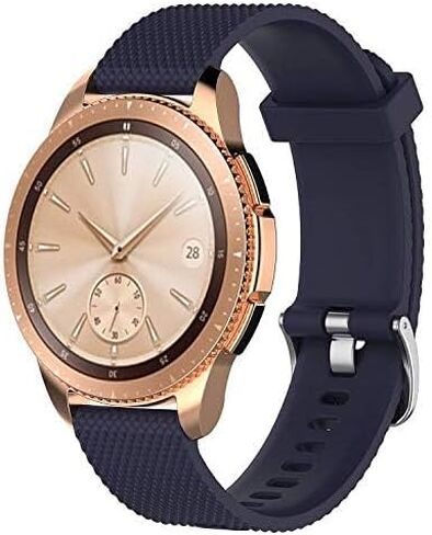 Replacement for Samsung Galaxy Watch (42mm) Bands, 20mm Galaxy Watch Band Silicone Replacement Bracelet Strap fit Samsung Galaxy Watch SM-R810 Smart Watch Small Black in Saudi Arabia