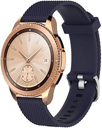 Replacement for Samsung Galaxy Watch (42mm) Bands, 20mm Galaxy Watch Band Silicone Replacement Bracelet Strap fit Samsung Galaxy Watch SM-R810 Smart Watch Small Black in Saudi Arabia