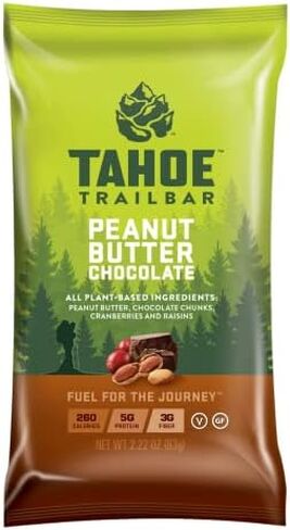 Tahoe Trail Bar, Plant-Based Natural Energy Bar (1.94 Ounce Protein Bar, 12 Count) High Protein Non-GMO, Gluten-Free, Vegan Healthy Snacks - Mango Coconut in Saudi Arabia