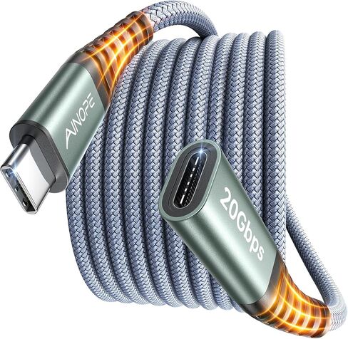 AINOPE USB C Extension Cable, (3M/10FT) 10Gbps/USB3.2 Fast Transfer USB Type C Extender 100W/5A Charging Compatible with iPhone 16 pro max/PSVR2/USB C Hub/MacBook Air M2 Pro/iPad Pro/Magsafe Charger in Saudi Arabia