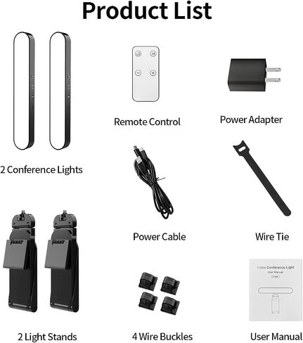 yAyusi Dual-lamp Video Conference Lighting, LED Streaming Light with Remote and Touch Control, Zoom Lighting for Computer,Webcam Monitor Laptop Ring Light for Video Calls/Zoom Meetings/Video Recording in Saudi Arabia