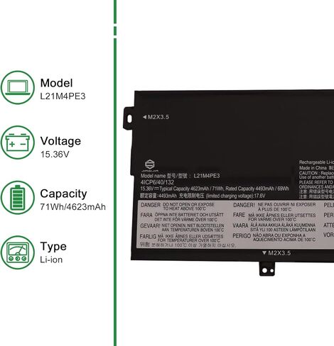 استبدال بطارية الكمبيوتر المحمول L19C3PF7 لجهاز Lenovo IdeaPad 3-14ADA05 3-14ARE05 3-14IGL05 3-14IIL05 3-14IML05 3-15ARE05 3-15ITL05 Series SB10X02601 5B10X02602 L19D3PF5 L19L3PF5 11.34 فولت 45 وات في الساعة in Saudi Arabia