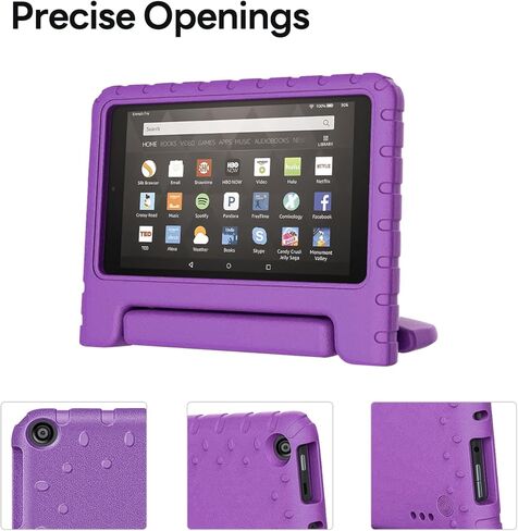 قضية Kids for Fire HD 8 8th 6th Generation 2018 2018 2016 الإصدار ، غطاء مقبض مقبض صدم خفيف الوزن لـ HD 8 8th 6th ، Blue in Kuwait