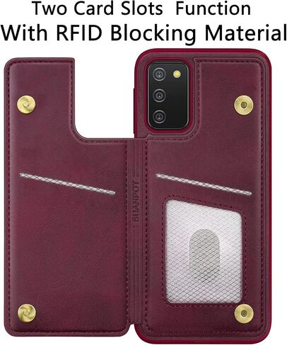 SUANPOT【RFID Blocking for Samsung Galaxy A02S Wallet case with Credit Card Holder,Flip Book PU Leather Phone case Cover Cellphone Women Men for Samsung A02S case Rose Gold in Saudi Arabia