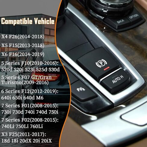 Car Electronic Parking Brake Switch Button Fit for BMW 5 Series F10 F07 520 530 535 550/6 Series F12 640 650/7 F01 F02 730 740 750/X3 F25 20 28/X4 F26/X5 F15/X6 F16 2015-2019(Short Feet,1PCS) in Saudi Arabia