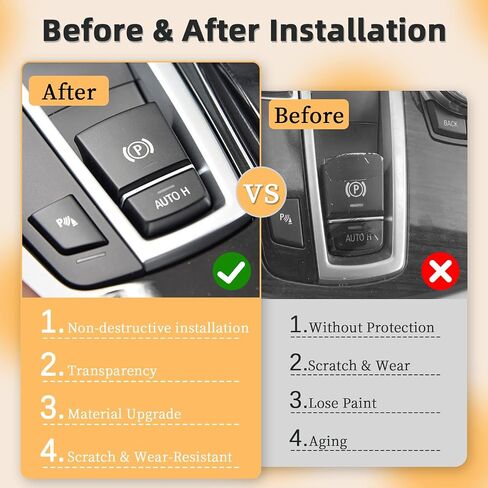 Car Electronic Parking Brake Switch Button Fit for BMW 5 Series F10 F07 520 530 535 550/6 Series F12 640 650/7 F01 F02 730 740 750/X3 F25 20 28/X4 F26/X5 F15/X6 F16 2015-2019(Short Feet,1PCS) in Saudi Arabia
