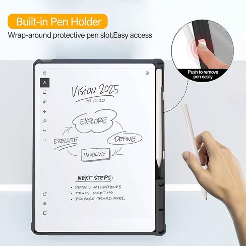 حالة لورقة رائعة PRO PRO 11.8 بوصة 2024 ، كتاب Folio shell غطاء مع حامل القلم ، ودعم Auto Wake/Sleep (الأزرق) in Saudi Arabia