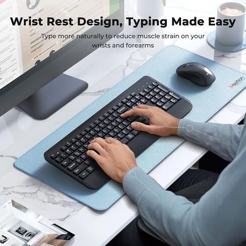 MEETION C3000 Wireless Keyboard and Mouse, 2.4 GHz Wireless, Full Size Keyboard, 3800 DPI Optical Mouse, for Windows, Laptop Computer Desktop Black in Saudi Arabia