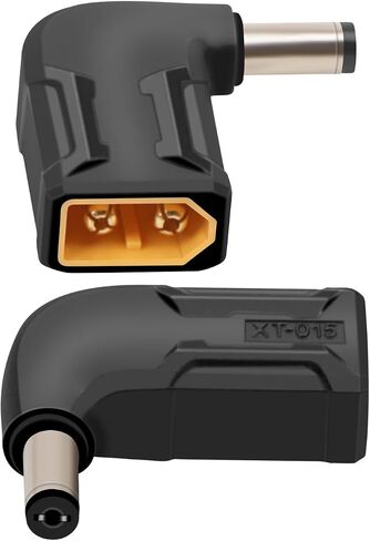 RIIEYOCA XT60 to DC5521 Connector,XT60 Female to DC 5.5mm X 2.1mm Female Wireless Adapter for RC car,FPV Drone,LiPo Battery,Laptop Power Supplies, etc(2pack) in Saudi Arabia