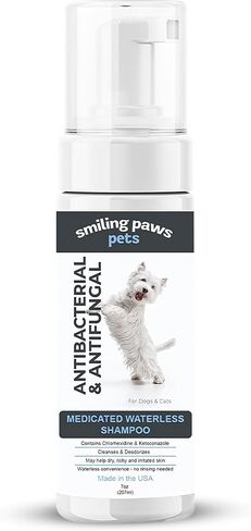Smiling Paws Pet Shampoo for Dogs & Cats - Dog Shampoo for Smelly Dogs - Fresh Cucumber Scent (16oz) in Saudi Arabia