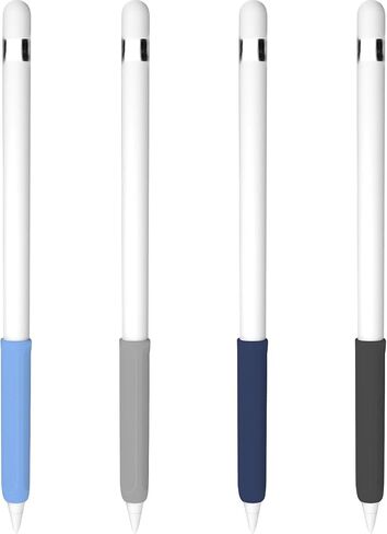 4 Pack Ergonomic Grips Designed for Apple Pencil 2nd Generation,YINVA Silicone Grip Sleeve for Apple Pencil 2 Gen Support Magnetic Charging (Pink, Purple,Blue,Black) in Saudi Arabia