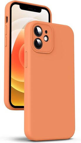 Supdeal Liquid Silicone Case for iPhone 12 Mini, [Camera Protection] [Anti Fingerprint] [Wireless Charging] 4 Layer Phone Case Protective Cover, Built-in Microfiber Case Cover, 5.4", Black in Saudi Arabia