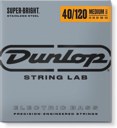 JIM JIM DUNLOP DBSBS45105 Super Bright Bass Strings, Stainless Steel, Medium, .045-.105, 4 Strings/Set in Kuwait